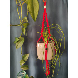Macramé support plante (torsadé)