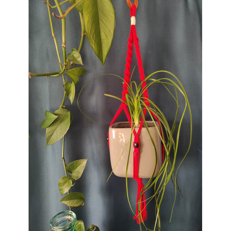 Macramé support plante (torsadé)