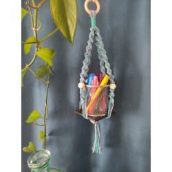 Macramé support (torsadé) bicolore