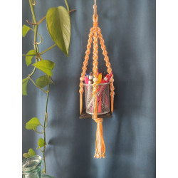 Macramé support (torsadé) bicolore
