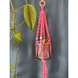 Macramé support (torsadé) bicolore