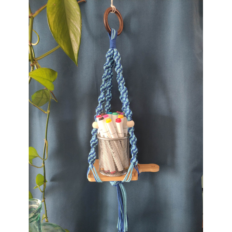 Macramé support (torsadé) bicolore