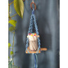 Macramé support (torsadé) bicolore
