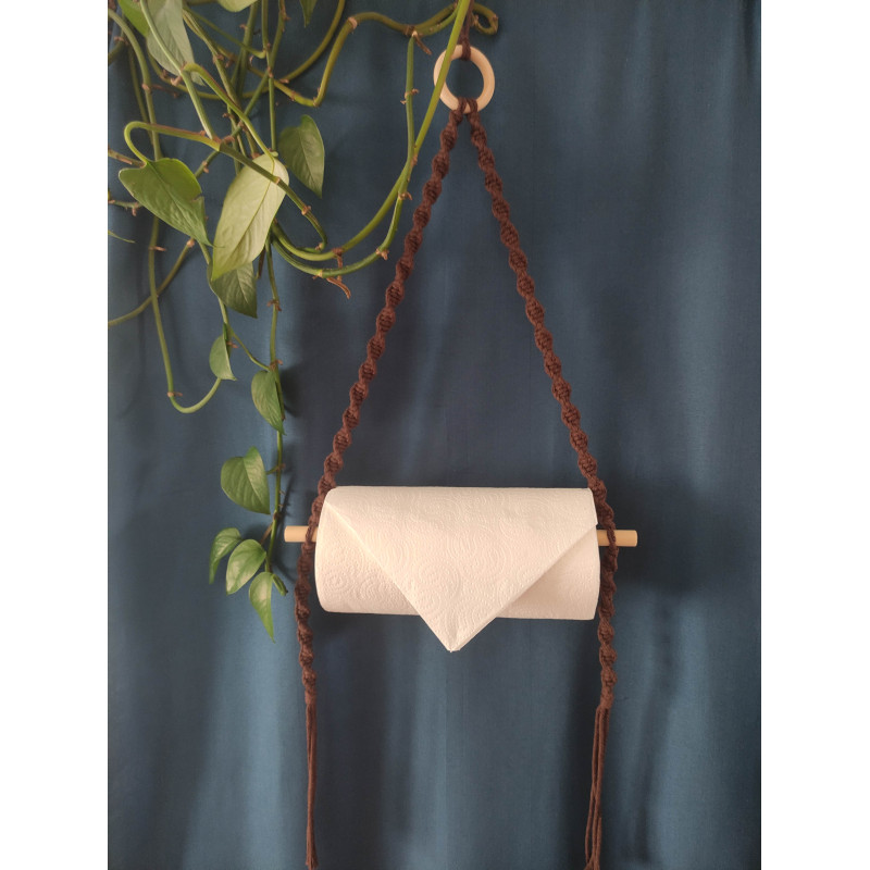 Macramé support papier absorbant grand modèle