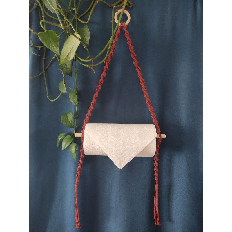 Macramé support papier absorbant grand modèle