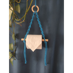 Macramé support papier toilette grand modèle