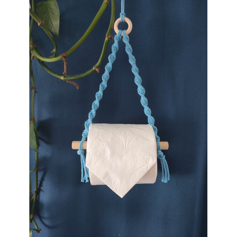Macramé support papier toilette petit modèle
