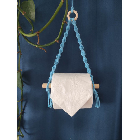 Macramé support papier toilette petit modèle