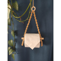 Macramé support papier toilette petit modèle